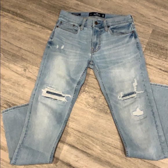 hollister stacked skinny jeans